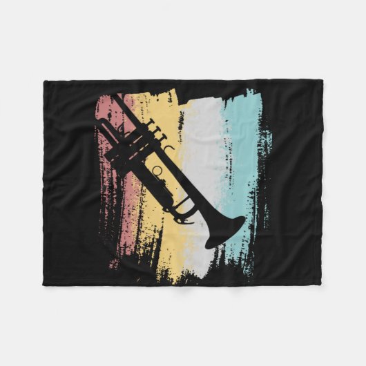 Trumpet Vintag Fleecedecke (Vorderseite (Horizontal))