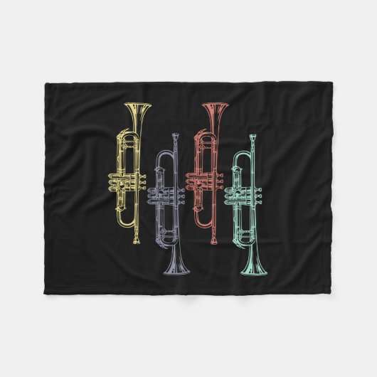 Trumpet Vintag Fleecedecke (Vorderseite (Horizontal))