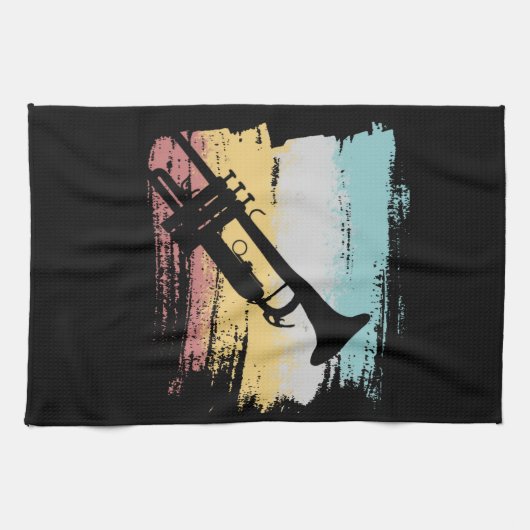 Trumpet Vintag Geschirrtuch (Horizontal)