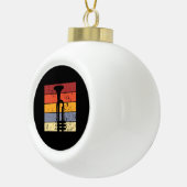 Trumpet Vintag Keramik Kugel-Ornament (Rechts)