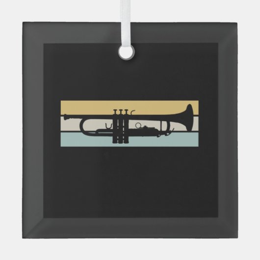 Trumpet Vintag Ornament Aus Glas (Vorderseite)