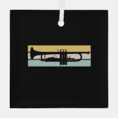 Trumpet Vintag Ornament Aus Glas (Rückseite)