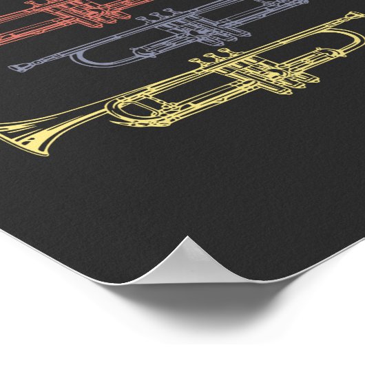 Trumpet Vintag Poster (Ecke)