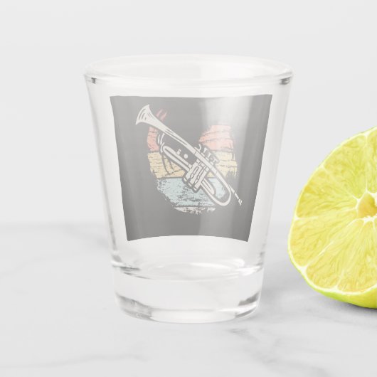 Trumpet Vintag Schnapsglas (Rückseite)