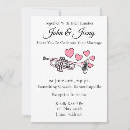 Trumpet Wedding Einladung Brass Musiker
