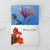 Trumpet-Weinkarte und Honeysuckle-Karte Karte (Innenseite)