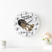 Trumpet Without Music Life Would B Flat Wall Clock Große Wanduhr (Zuhause)
