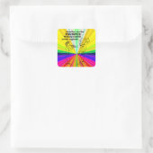 Trumpet Zombie Explode Square Sticker (Tasche)