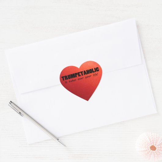 Trumpetaholische Heart Sticker (Umschlag)