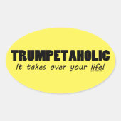 Trumpetaholische Oval-Aufkleber Ovaler Aufkleber (Vorderseite)