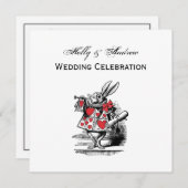 Trumpeter-Alice im Wunderland Einladung (Vorne/Hinten)