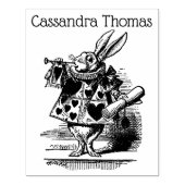 Trumpeter-Alice im Wunderland Gummistempel (Prägung)