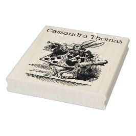 Trumpeter-Alice im Wunderland Gummistempel