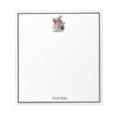 Trumpeter-Alice im Wunderland Notizblock (Vorderseite)