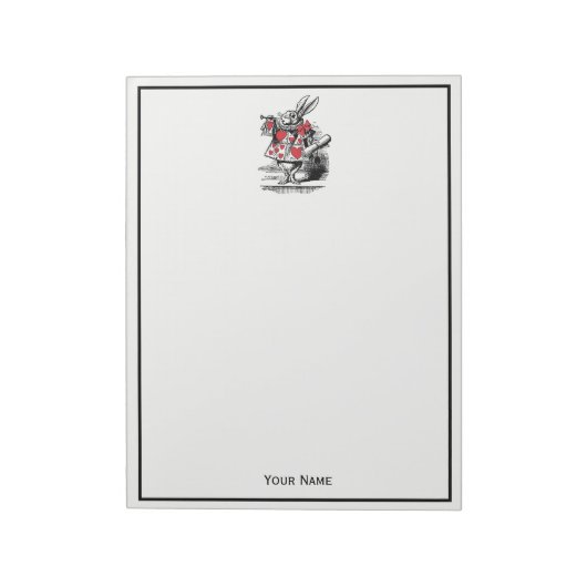 Trumpeter-Alice im Wunderland Notizblock (Rotiert)