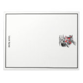 Trumpeter-Alice im Wunderland Notizblock (Vorderseite)