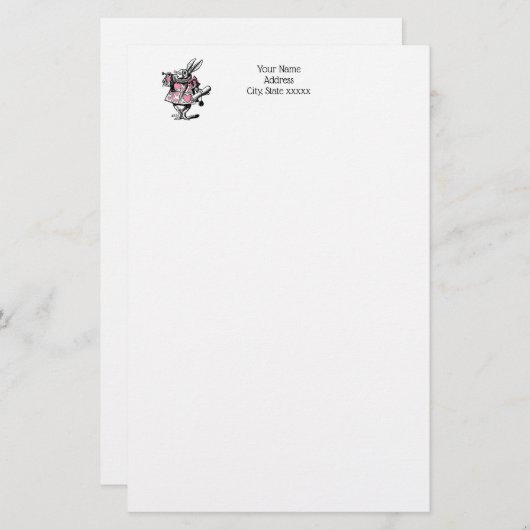 Trumpeter-Alice im Wunderland P Briefpapier (Vorne/Hinten)