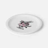 Trumpeter-Alice im Wunderland P Pappteller (Schrägansicht)