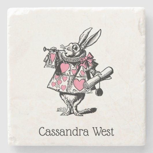 Trumpeter-Alice im Wunderland P Steinuntersetzer (Vorderseite)