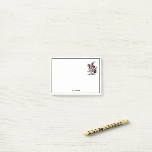 Trumpeter-Alice im Wunderland Post-it Klebezettel (Auf Schreibtisch)