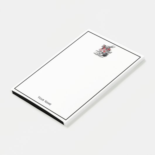 Trumpeter-Alice im Wunderland Post-it Klebezettel (angewinkelt)