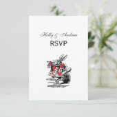 Trumpeter-Alice im Wunderland RSVP Karte (Stehend Vorderseite)