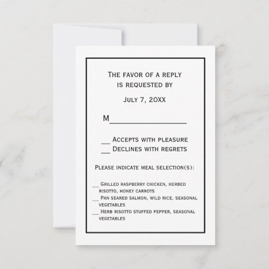 Trumpeter-Alice im Wunderland RSVP Karte (Rückseite)