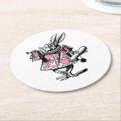 Trumpeter-Alice im Wunderland Runder Pappuntersetzer (Angewinkelt)