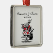 Trumpeter-Alice im Wunderland Silbernes Ornament (Rechts)