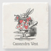 Trumpeter-Alice im Wunderland Steinuntersetzer (Vorderseite)