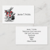 Trumpeter-Alice im Wunderland Visitenkarte (Vorne/Hinten)