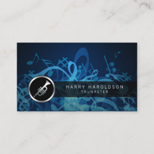Trumpeter Bold Trumpet Icon Business Card Visitenkarte