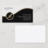 Trumpeter Business Card Gold Trumpf Symbol Visitenkarte (Vorne/Hinten)