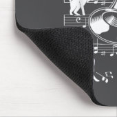 Trumpeter Cats For Cat Loving Trumpet Player  Mousepad (Ecke)