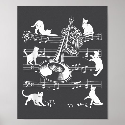 Trumpeter Cats For Cat Loving Trumpet Player  Poster (Vorne)