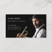 Trumpeter Custom Foto Modernes Black Visitenkarte (Vorderseite)