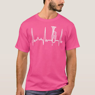 Trumpeter Gift Musical Instrument Heartbeat Trumpe T-Shirt