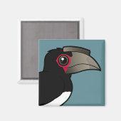 Trumpeter Hornbill Magnet (Vorderseite/Rückseite)