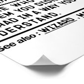 Trumpeter Noun Definition Trumpet Player Birthday Poster (Ecke)