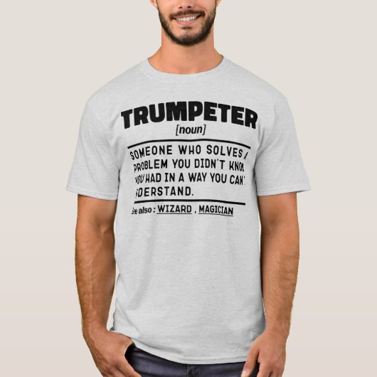 Trumpeter Noun Definition Trumpet Player Geburtsta T-Shirt (Vorderseite)