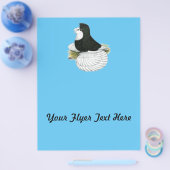 Trumpeter Pigeon Black Baldhead Flyer (Einzeln)