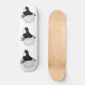 Trumpeter Pigeon Black Baldhead Skateboard (Vorderseite)