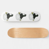 Trumpeter Pigeon Black Baldhead Skateboard (Horizontal)