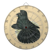 Trumpeter Pigeon Black Dartscheibe (vorne)