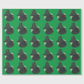 Trumpeter Pigeon Black Geschenkpapier (Flach)