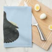 Trumpeter Pigeon Black Handtuch (Viertel Falte)