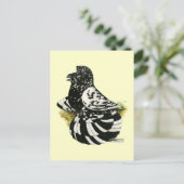 Trumpeter Pigeon Dark Splash Postkarte (Stehend Vorderseite)