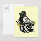Trumpeter Pigeon Dark Splash Postkarte (Vorne/Hinten)
