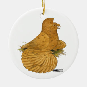 Trumpeter Pigeon Deroy Keramikornament