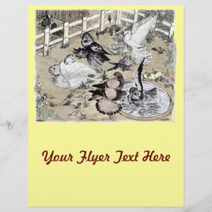 Trumpeter Pigeon Group Watercolor Flyer